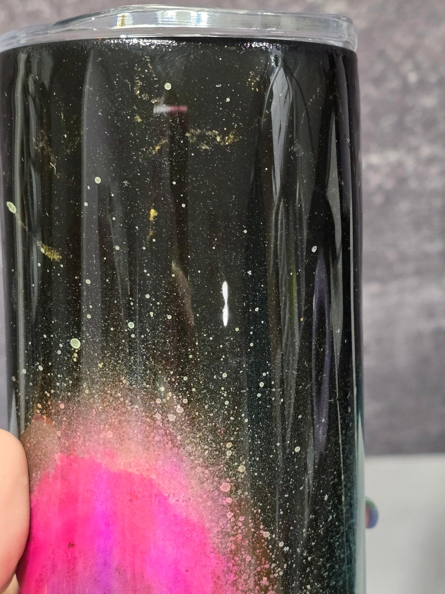 Tumbler époxy 20oz – When It Rains, Look for Rainbows – Prototype unique & imparfait