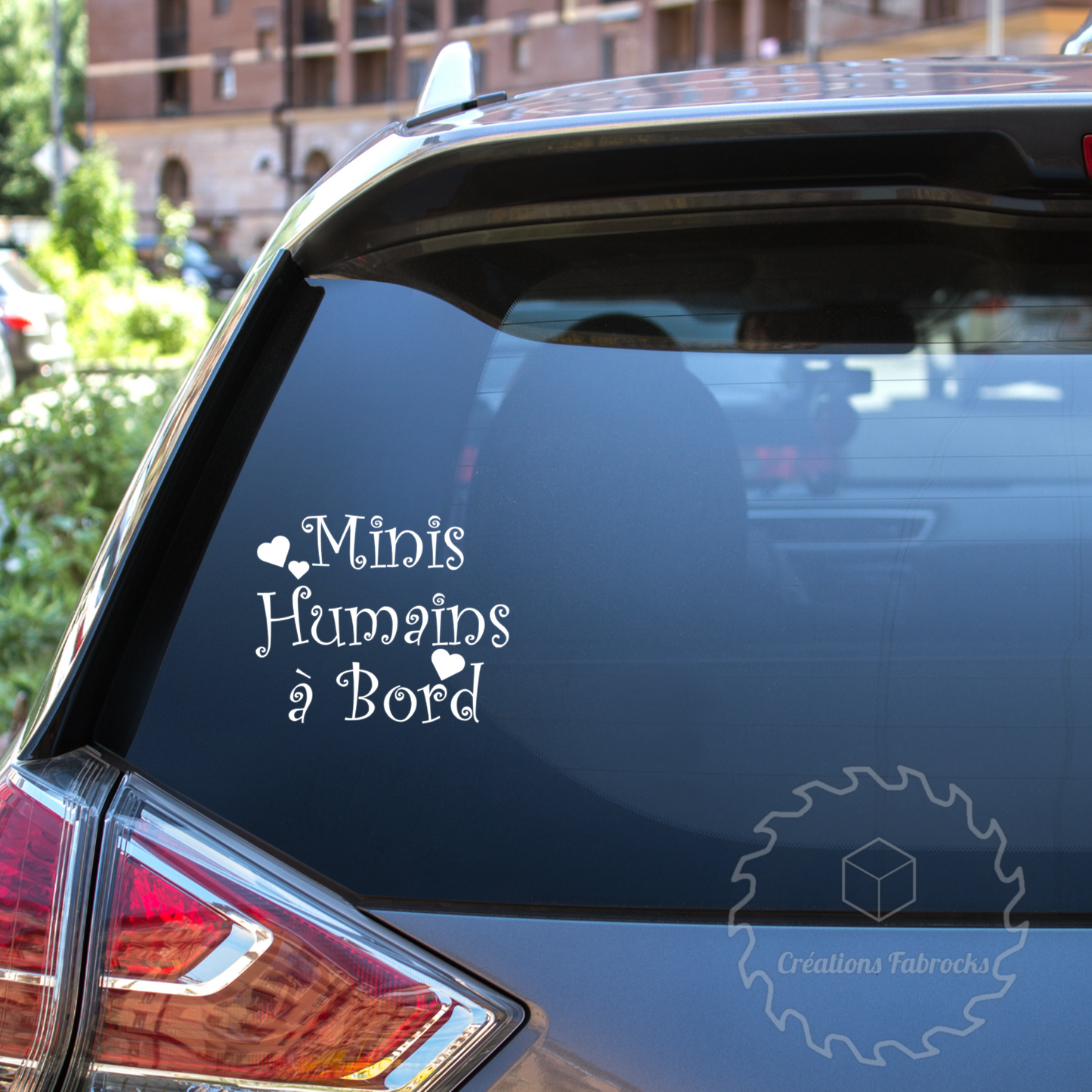 Décalque pour voiture ''Minis Humains à Bord'' | Plusieurs modèles