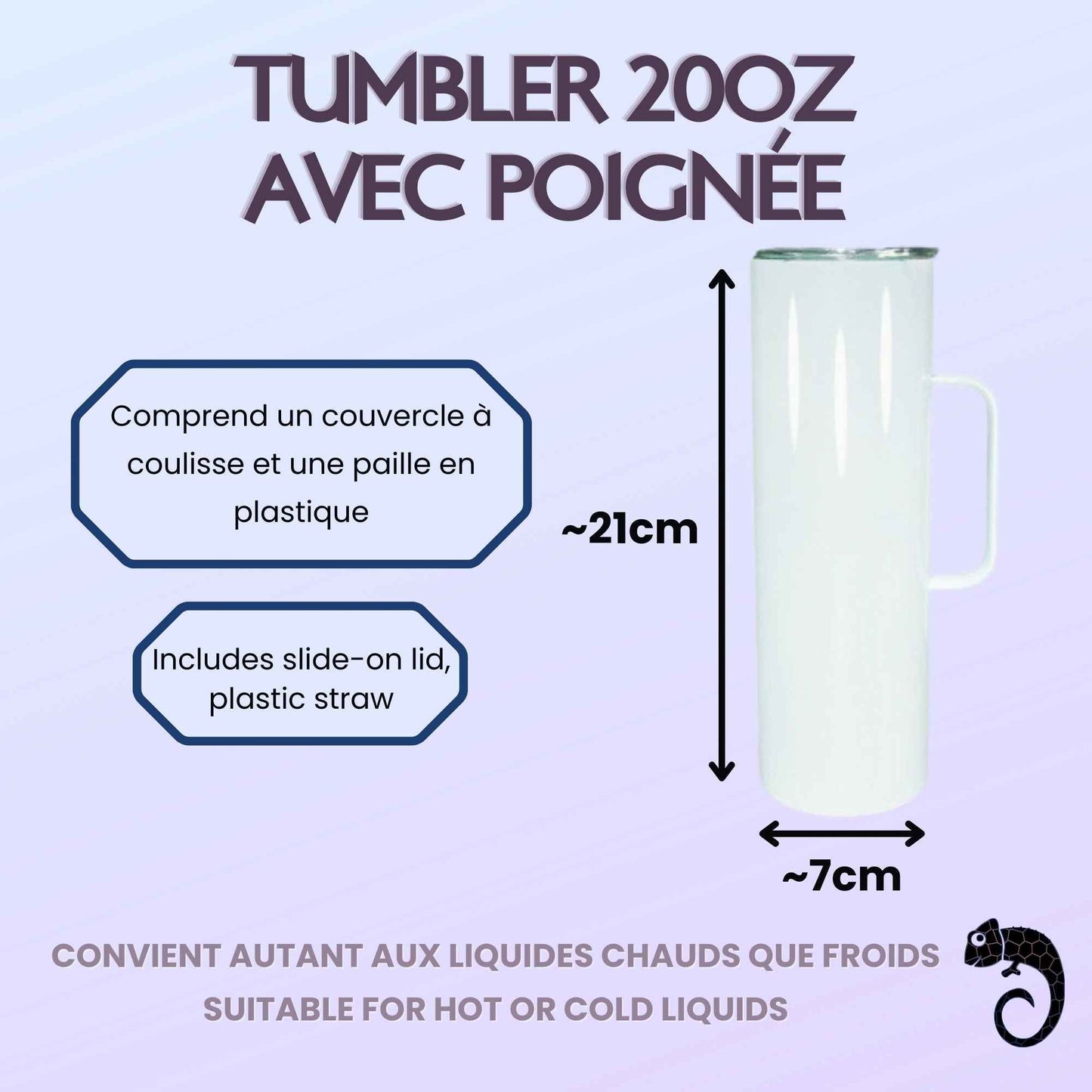 💪🌸 Tumbler isothermique – Tu es plus forte (Rousse ou Brune)