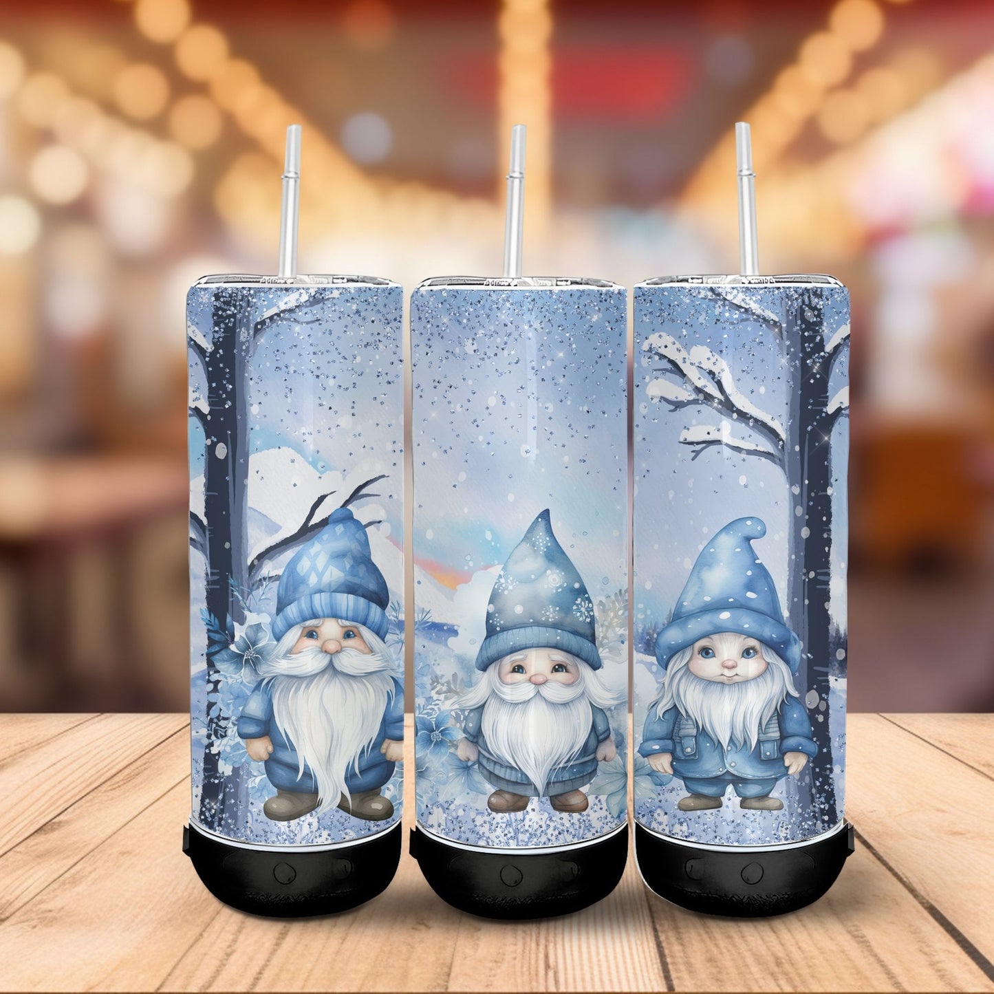 Tumbler (Gobelet) | Gnomes bleus d'hiver