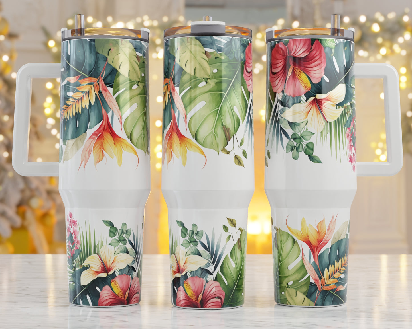 Tumbler (Gobelet) 40oz | Fleurs Tropicales