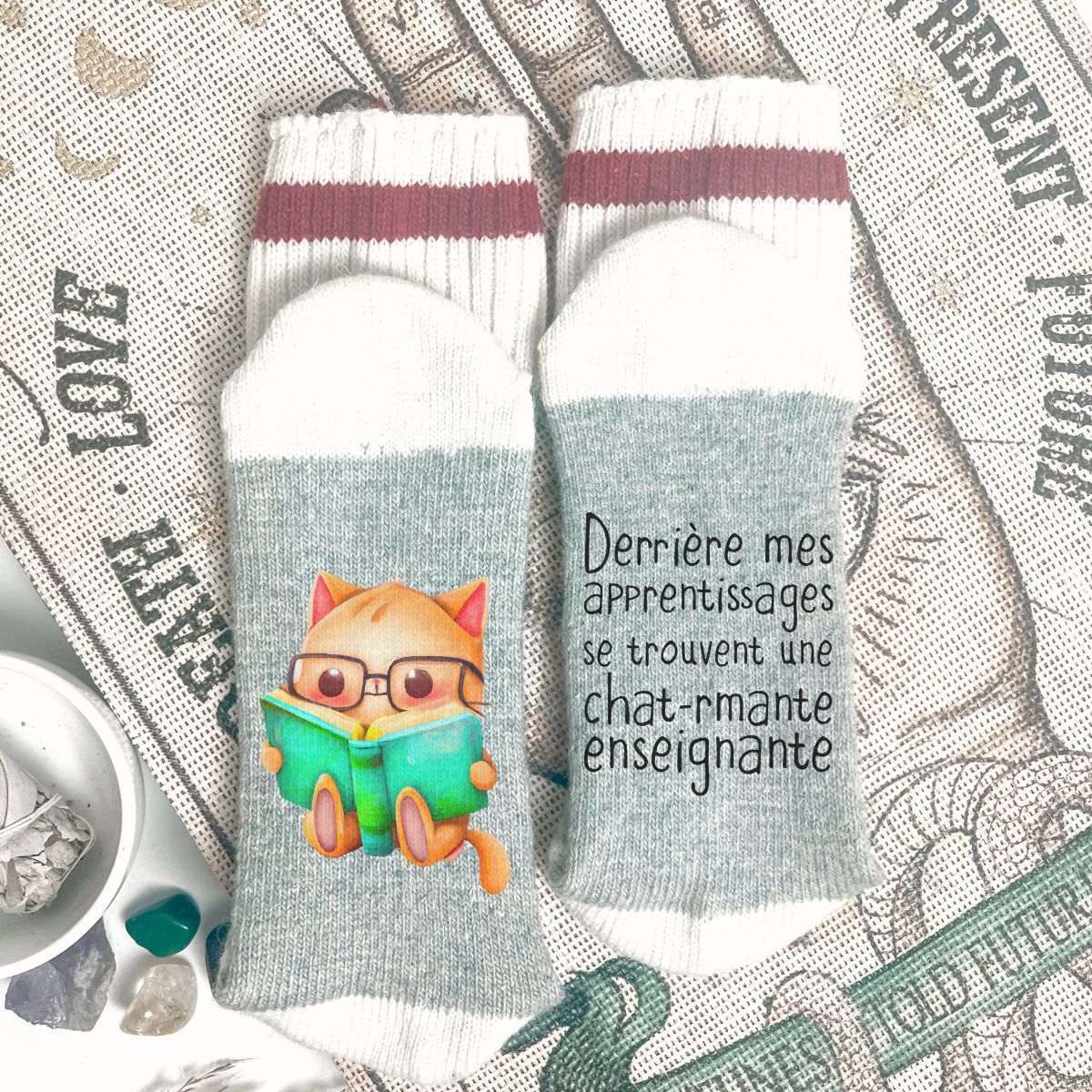 Ensemble-cadeau pour Enseignant.e | Tumbler (gobelet) 20oz et chaussettes
