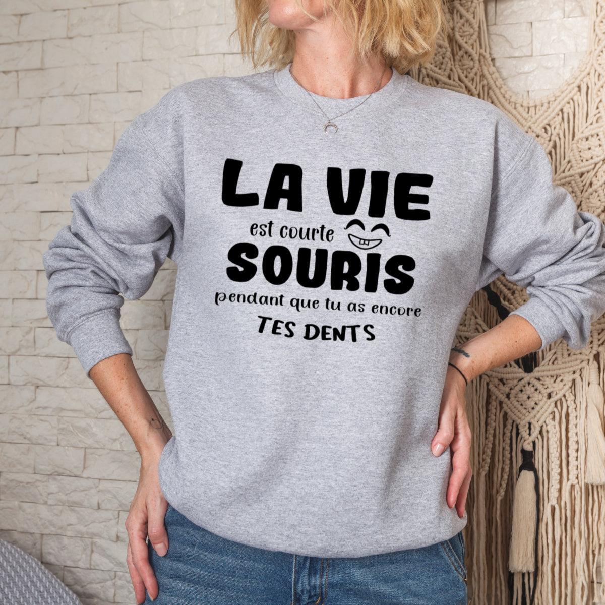 "Life is short" sweater