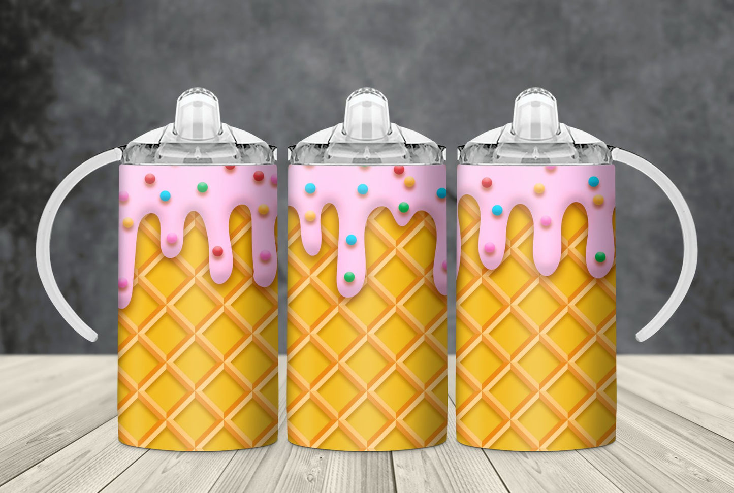 Tumbler (Gobelet) 12oz ''Sippy Cup'' pour enfants | Crème Glacée (choix de trois couleurs)