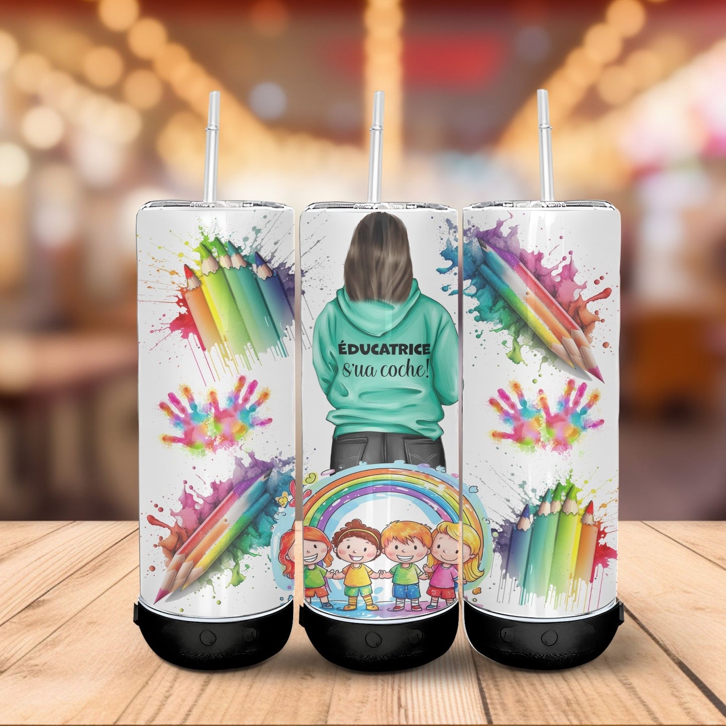 20oz Straight Tumbler | Educator S'ua Coche!