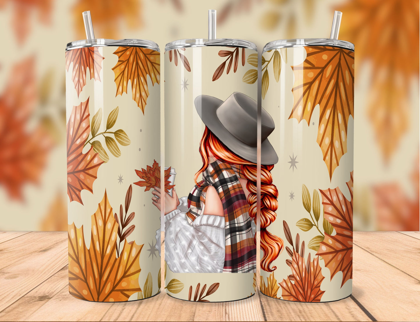 Tumbler (Gobelet) | Fille d'automne (Cheveux Bruns, Blonds ou Roux)