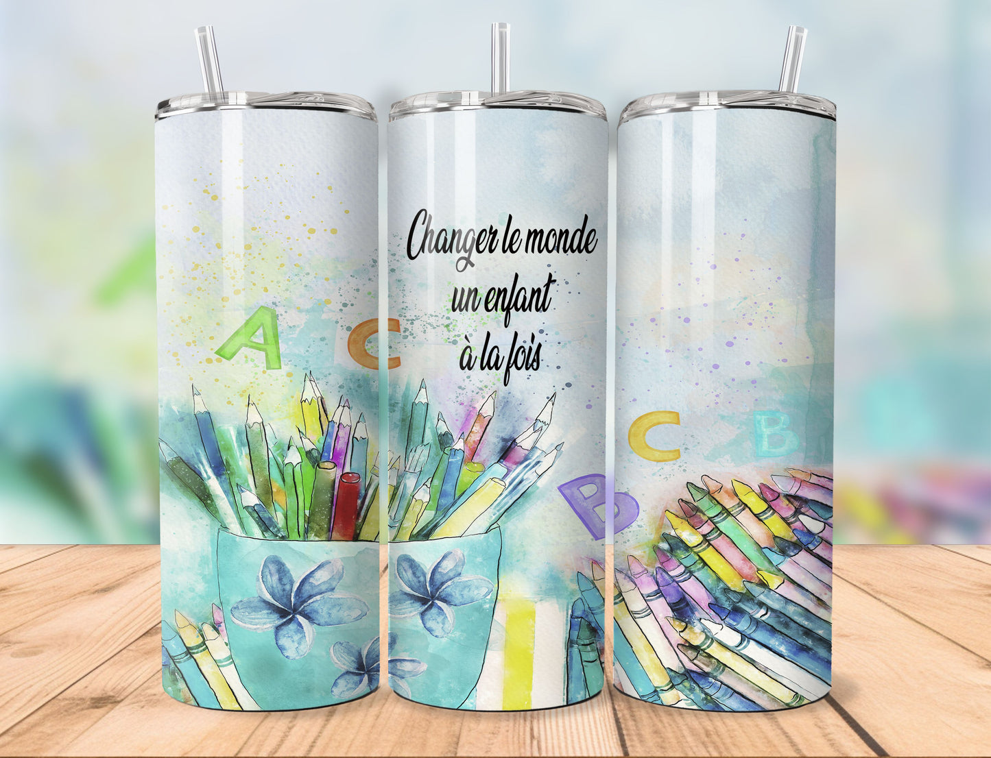 Ensemble-cadeau pour Enseignant.e | Tumbler (gobelet) 20oz et chaussettes