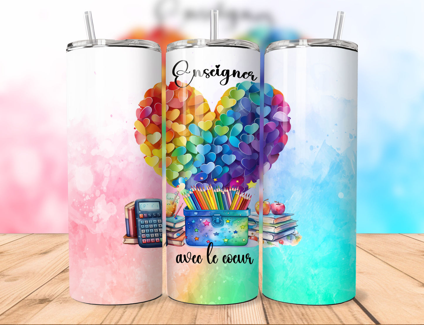 Ensemble-cadeau pour Enseignant.e | Tumbler (gobelet) 20oz et chaussettes