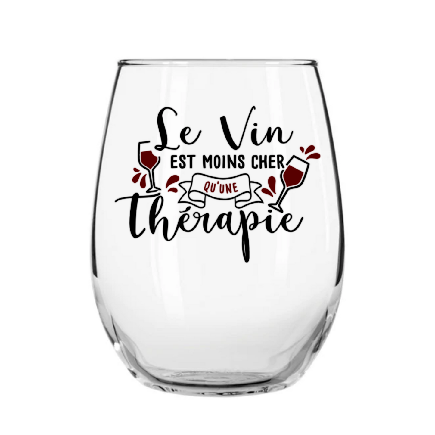 Verre à Vin 17oz | Le Vin est moins cher qu'une thérapie