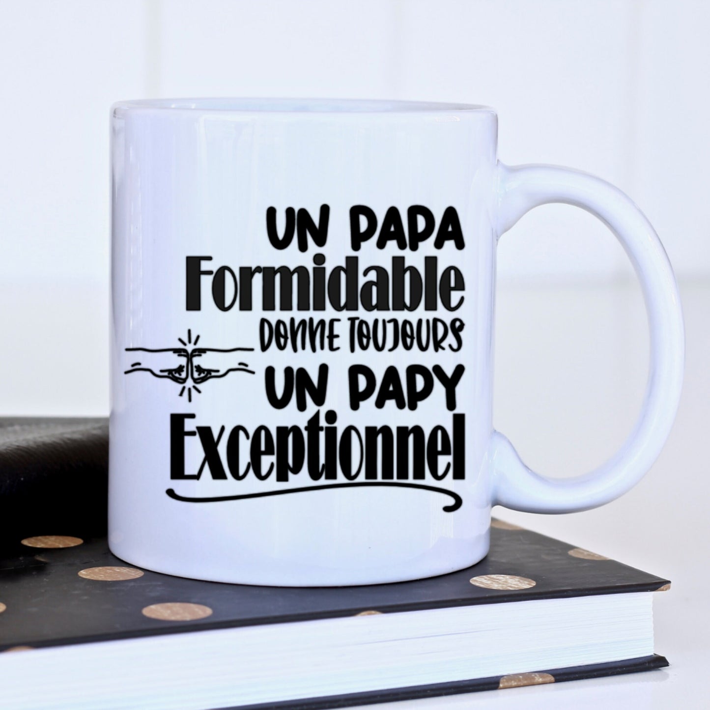 Tasse céramique 12oz ou 15oz | Papa Formidable donne Papy Exceptionnel