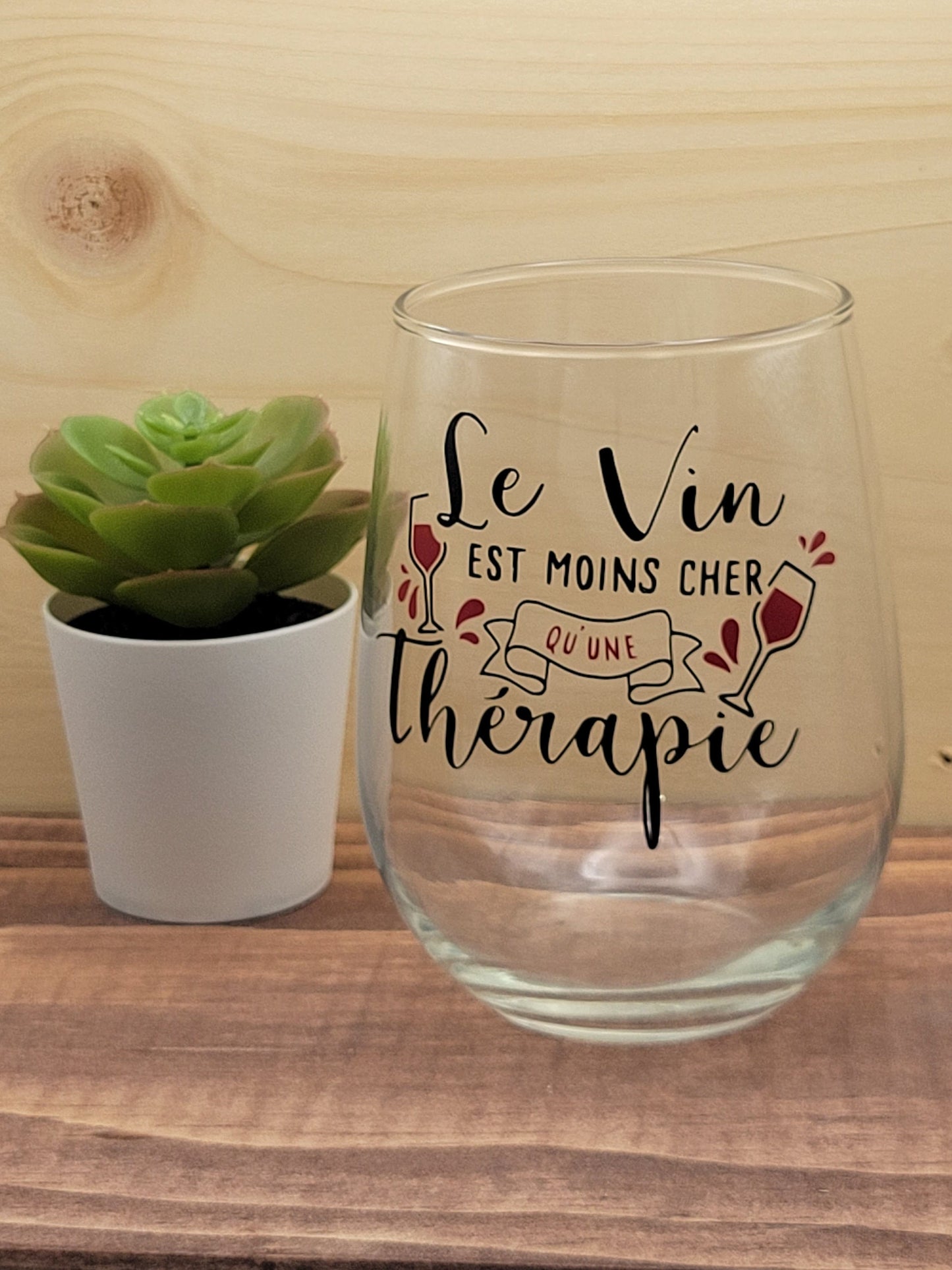 Verre à Vin 17oz | Le Vin est moins cher qu'une thérapie