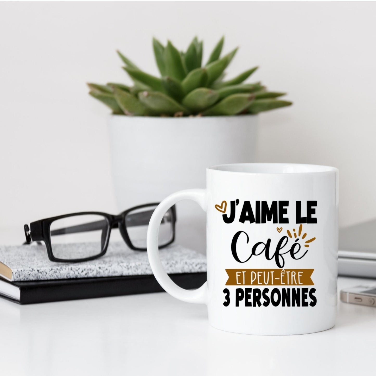 12oz or 15oz Mug ''I like coffee and maybe 3 people'' | French or English of your choice