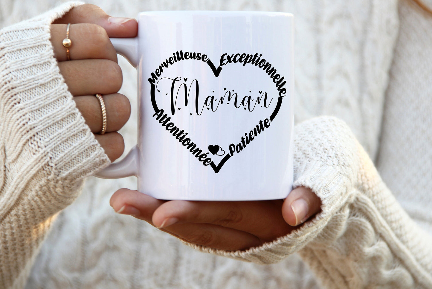 Tasse céramique 12oz ou 15oz | Maman (qualité)
