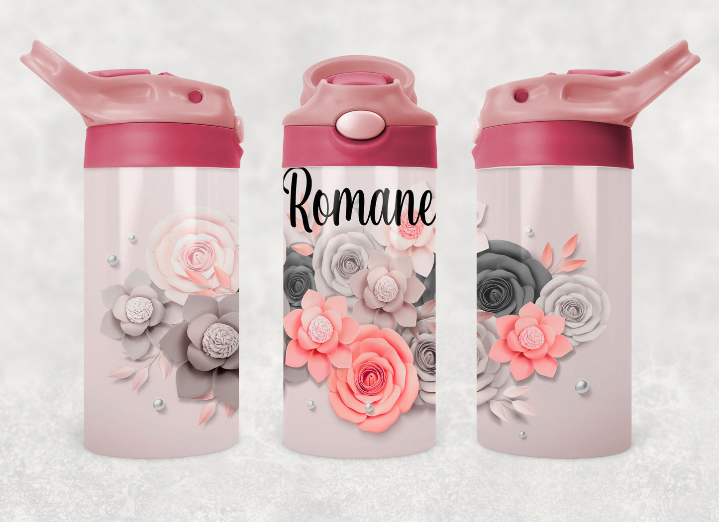 Kids Tumbler 12oz | Roses (Personalized)