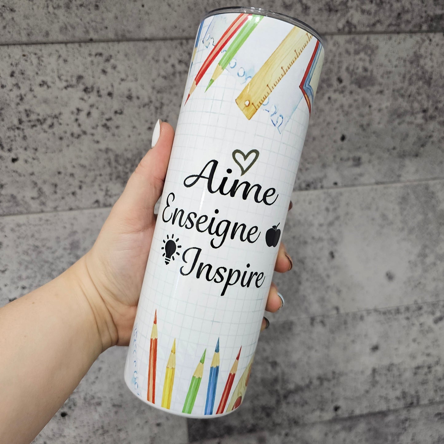 20oz Straight Tumbler | Love, Teach, Inspire