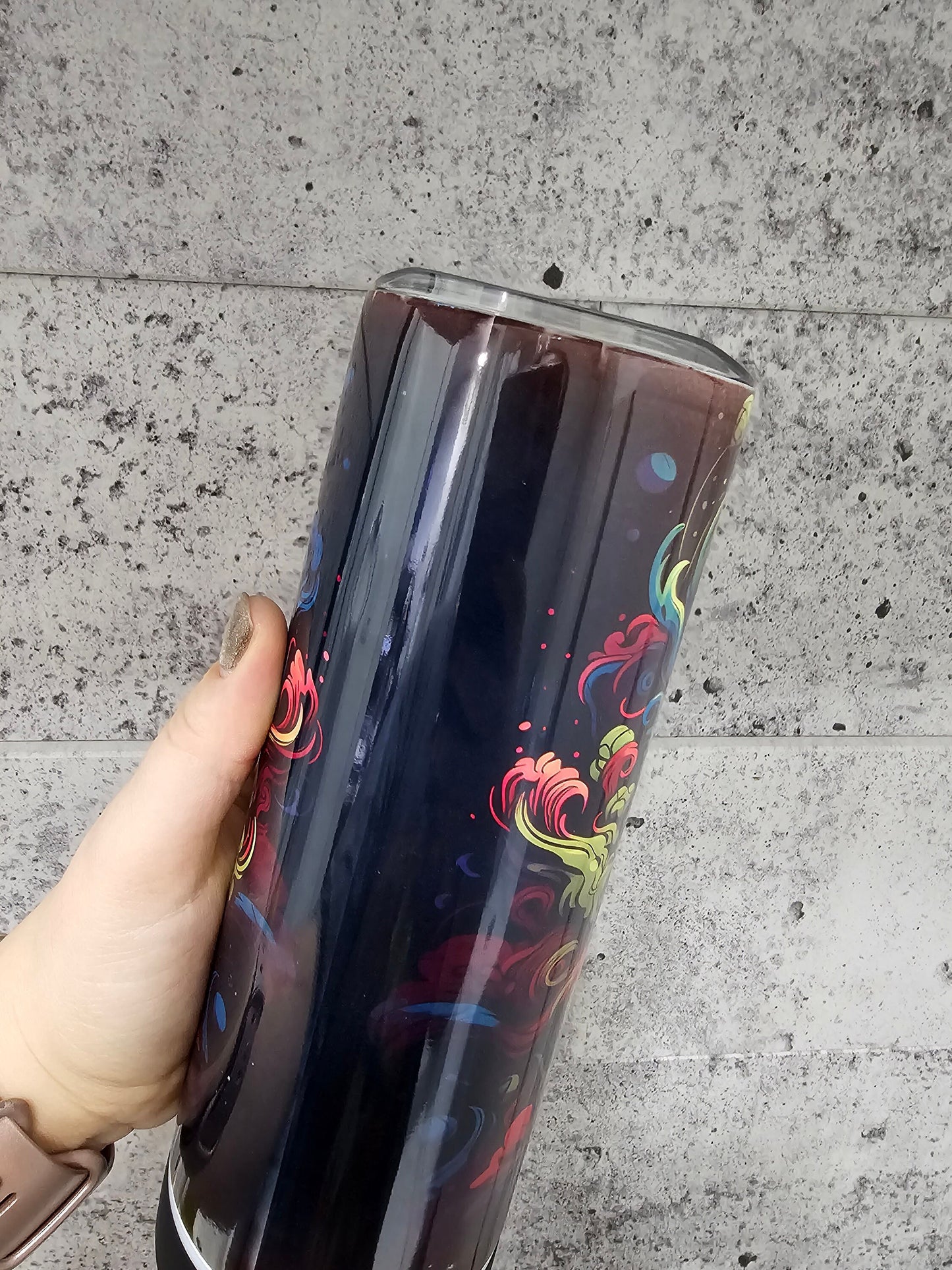 Imparfait * Tumbler (gobelet) Straight 20oz avec SPEAKER BLUETOOTH | Crâne Vert