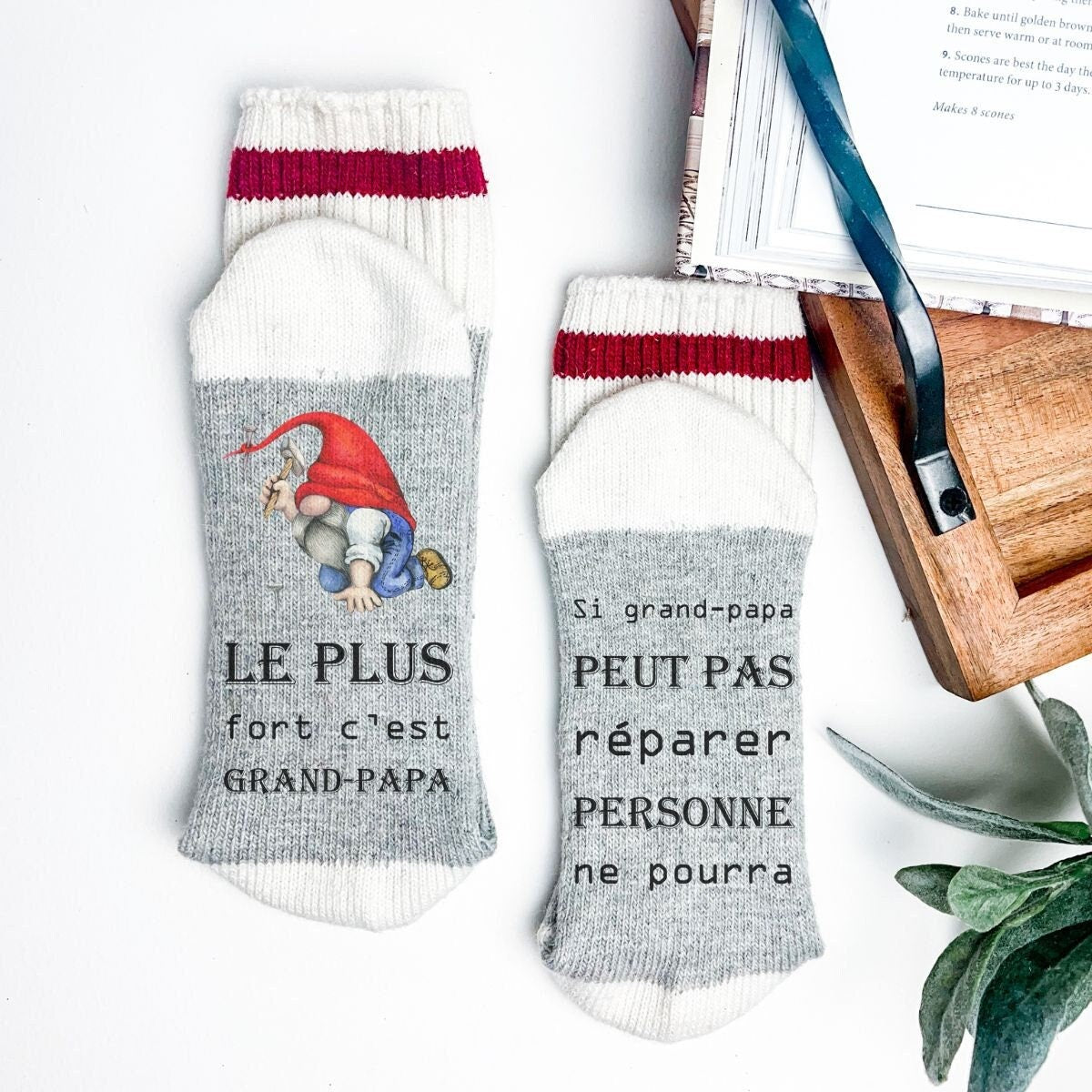 Chalet style stockings | Grandpa is the strongest