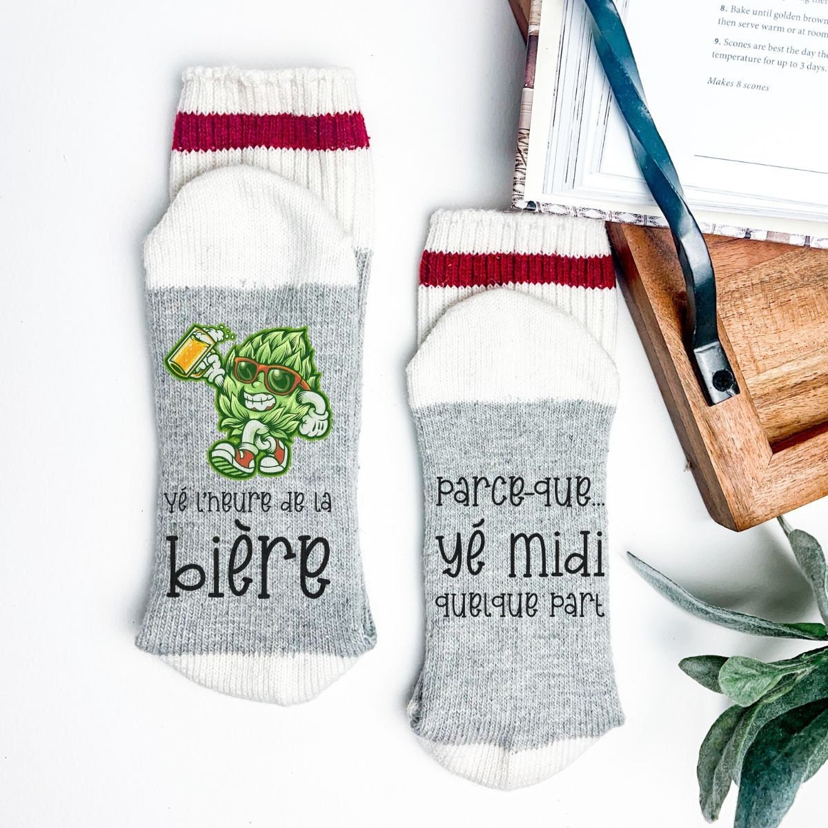 Bas chaussettes style ''Chalet'' | Y'é l'heure de la bière, parce que yé midi quelque part