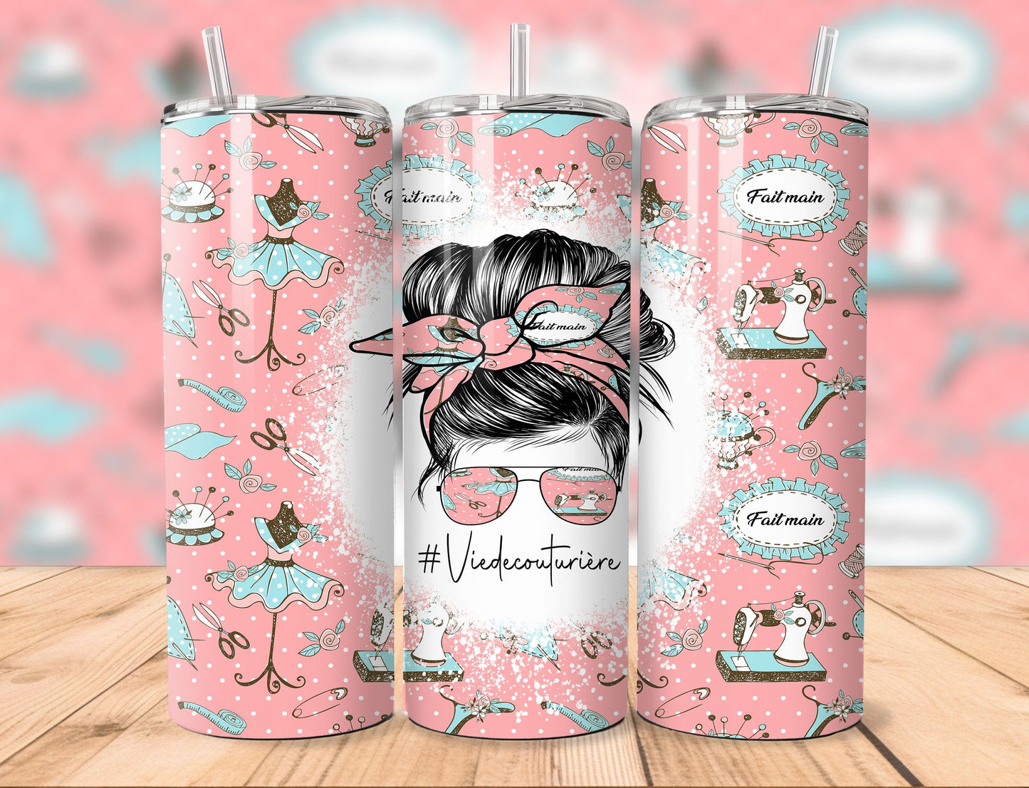 Straight Tumbler 20oz | #LifeSeamstress