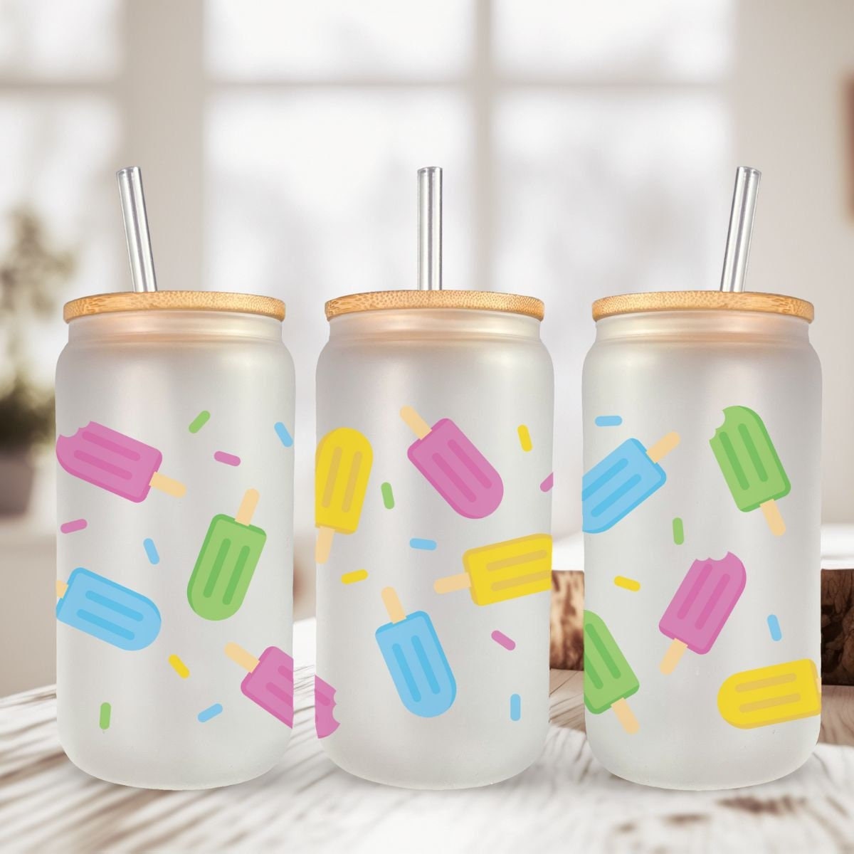 Verre style canette 16oz | Can Glass 16oz | Givré | Popsicle