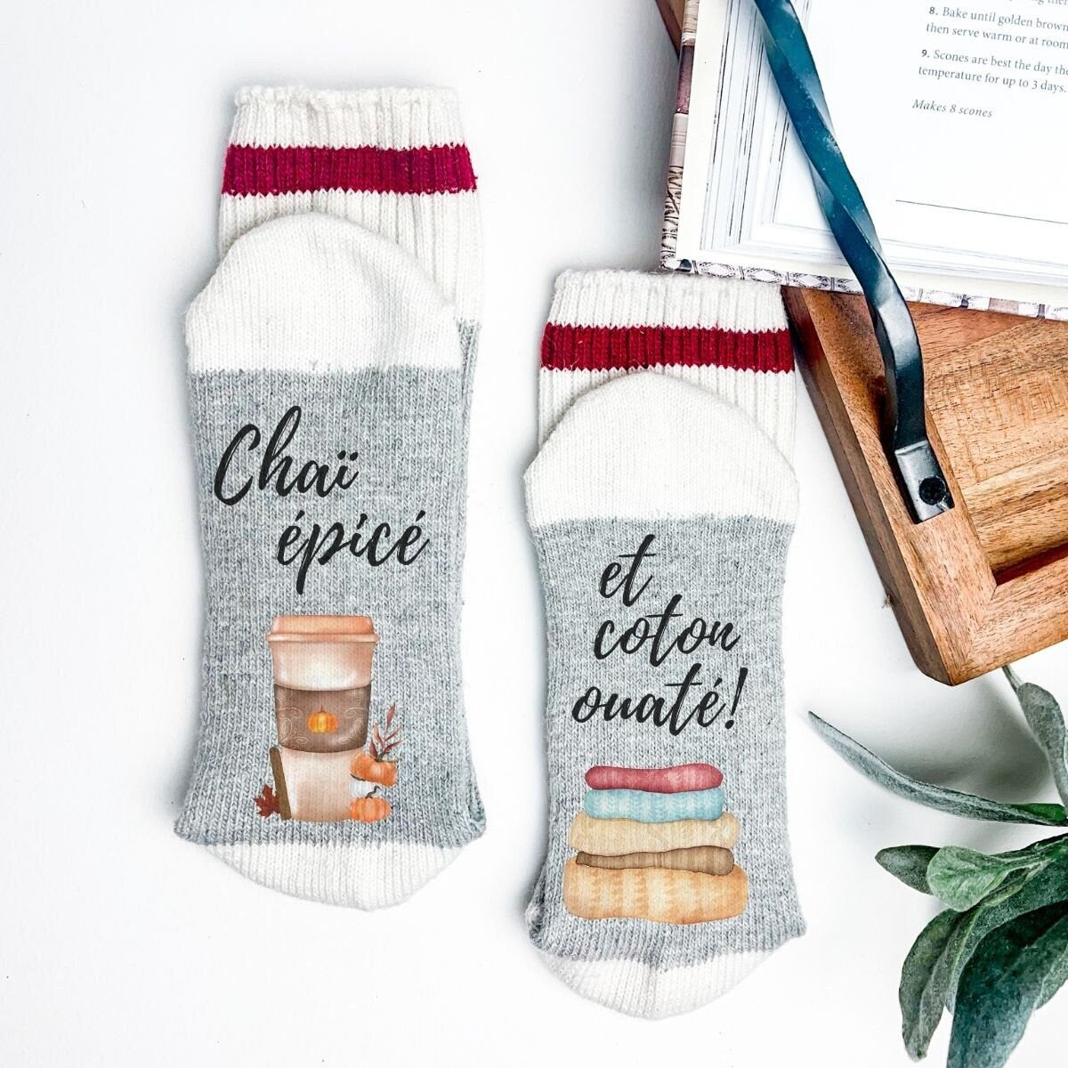 “Chalet” style socks | Spicy chai and cotton fleece!