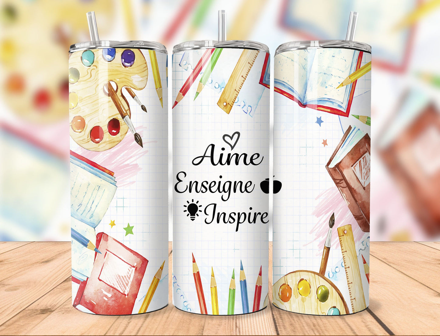 20oz Straight Tumbler | Love, Teach, Inspire