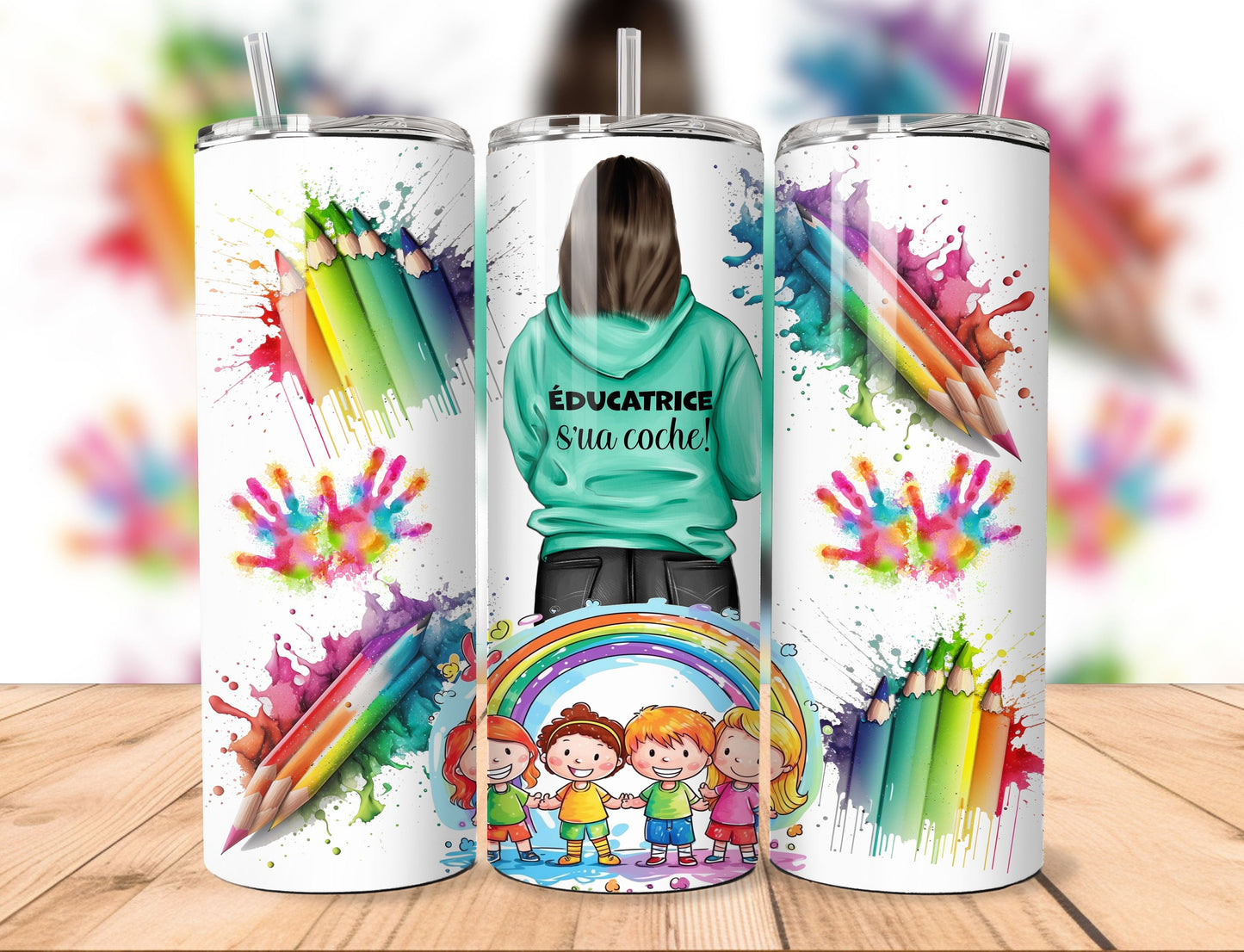 20oz Straight Tumbler | Educator S'ua Coche!