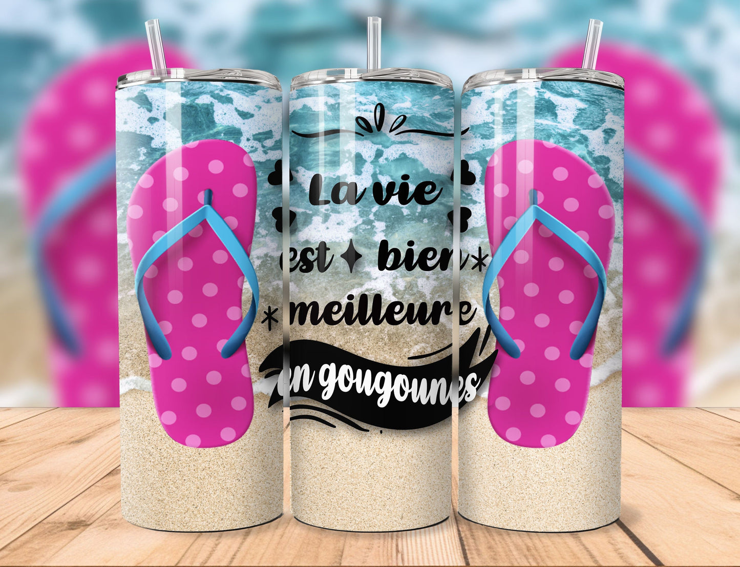 Tumbler Straight 20oz | Life is Better in Flip Flops