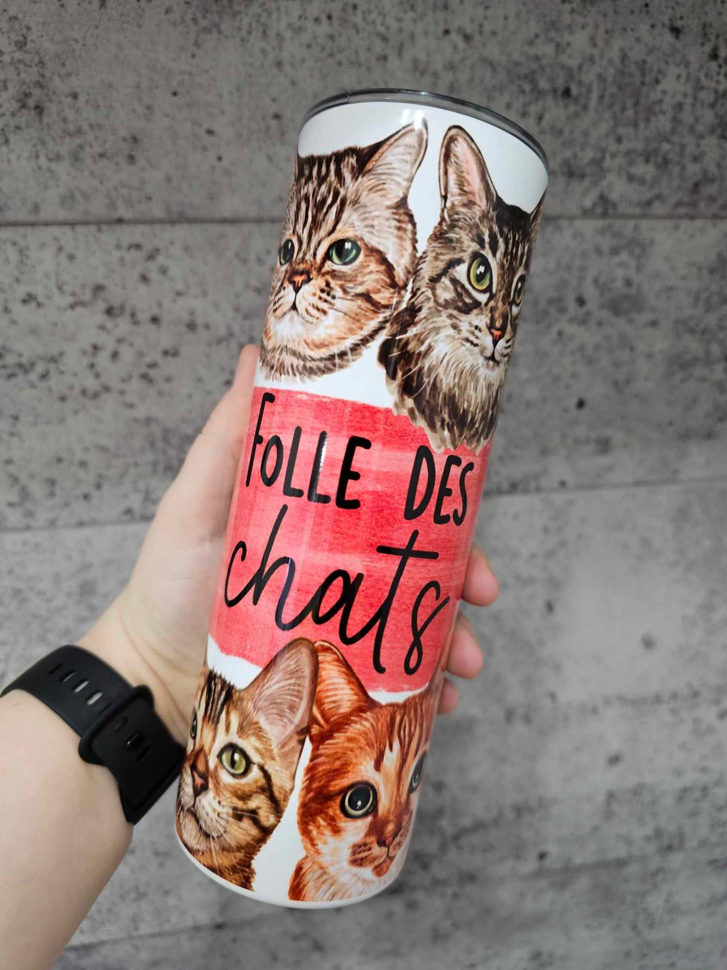 Straight Tumbler 20oz | Mad about cats 2.0