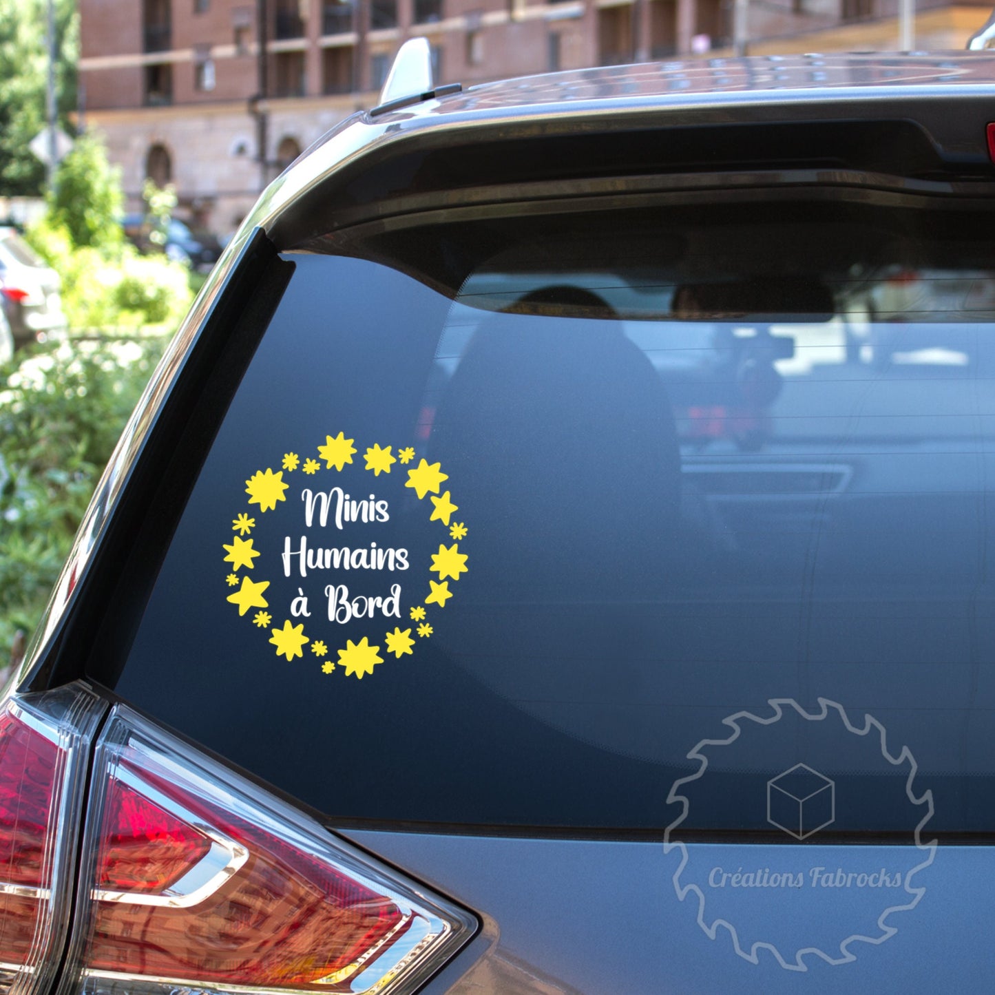 Décalque pour voiture ''Minis Humains à Bord'' | Plusieurs modèles