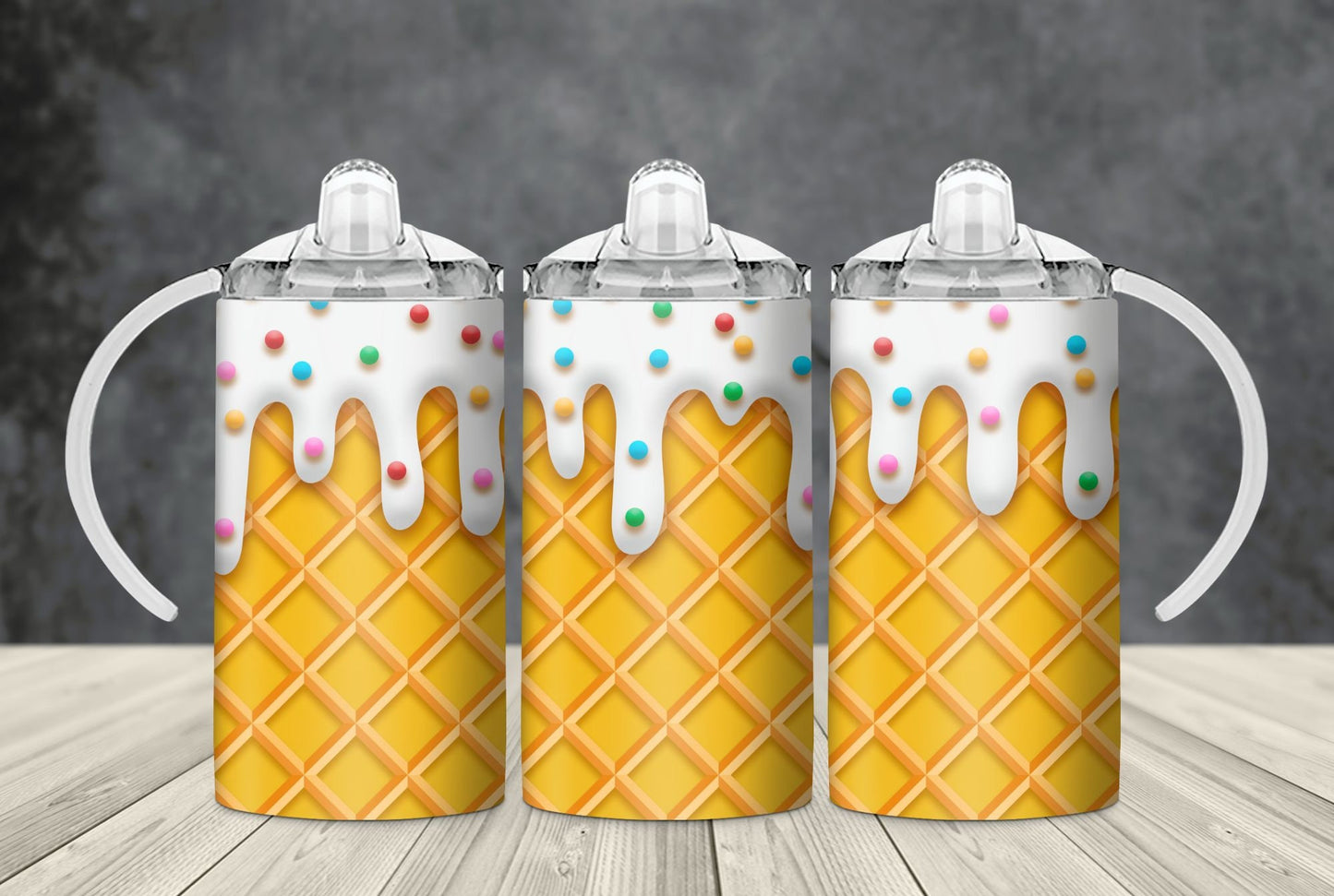 Tumbler (Gobelet) 12oz ''Sippy Cup'' pour enfants | Crème Glacée (choix de trois couleurs)