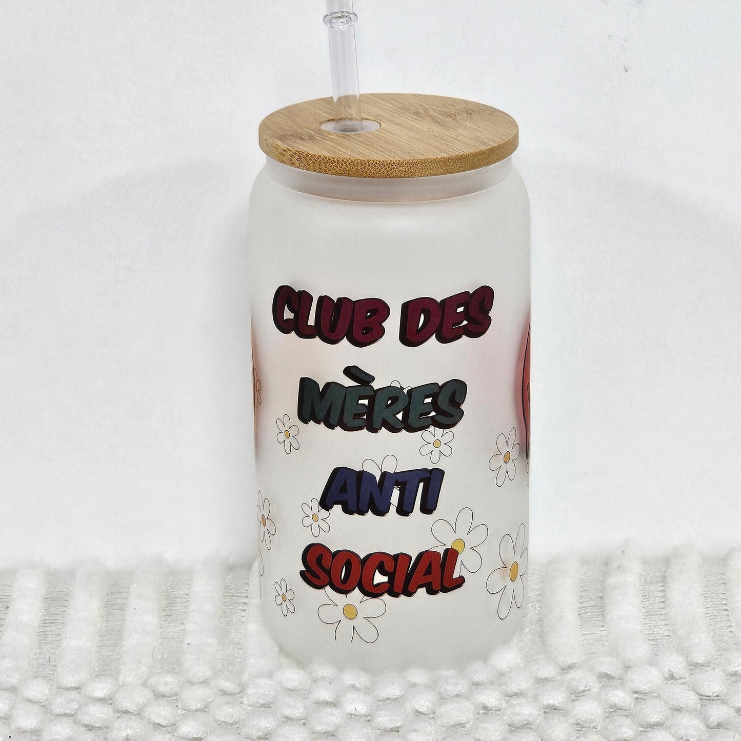 16oz Can Glass | Can Glass 16oz | Frosted | Anti Social Mothers Club