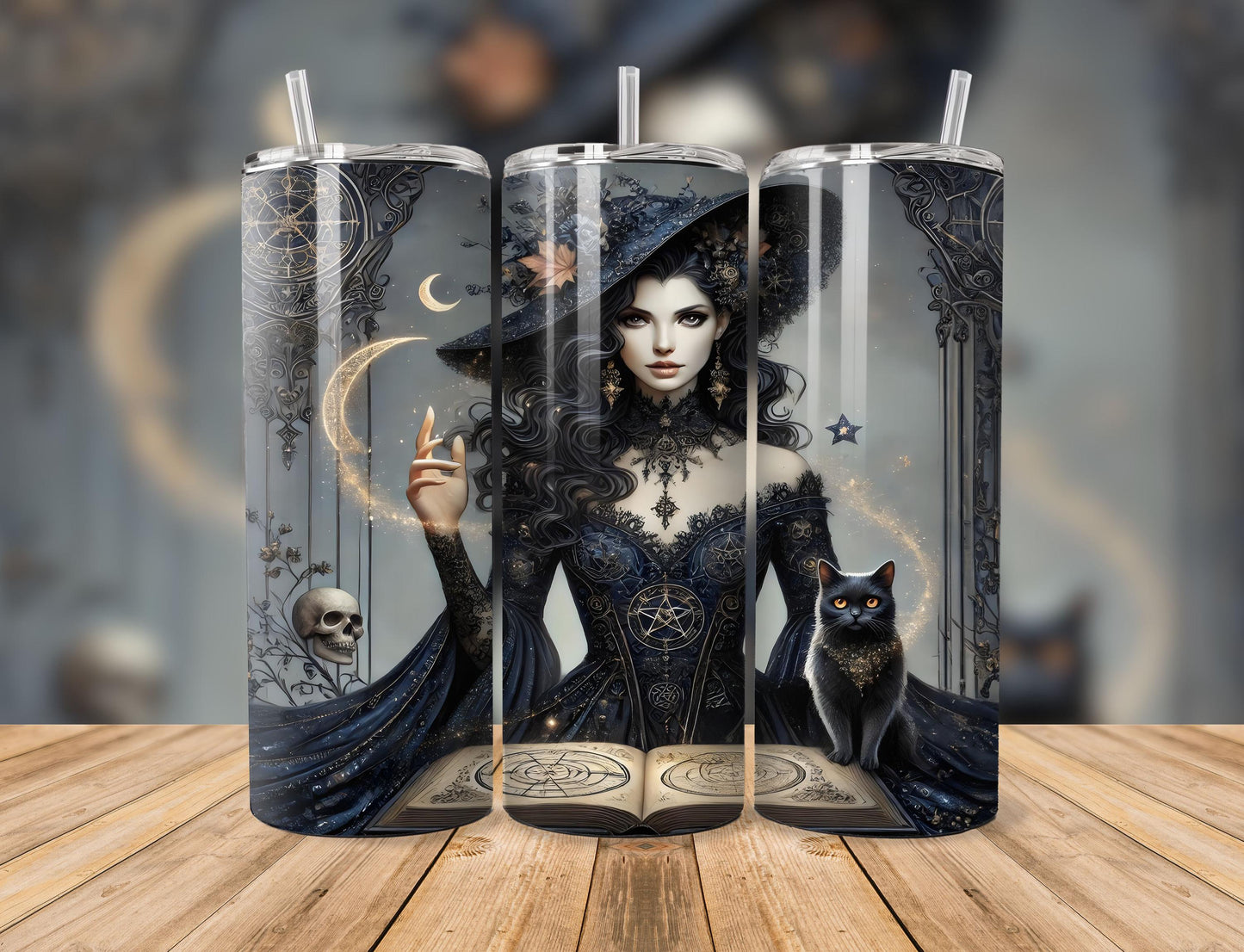Tumbler Straight 20oz | Black Witch