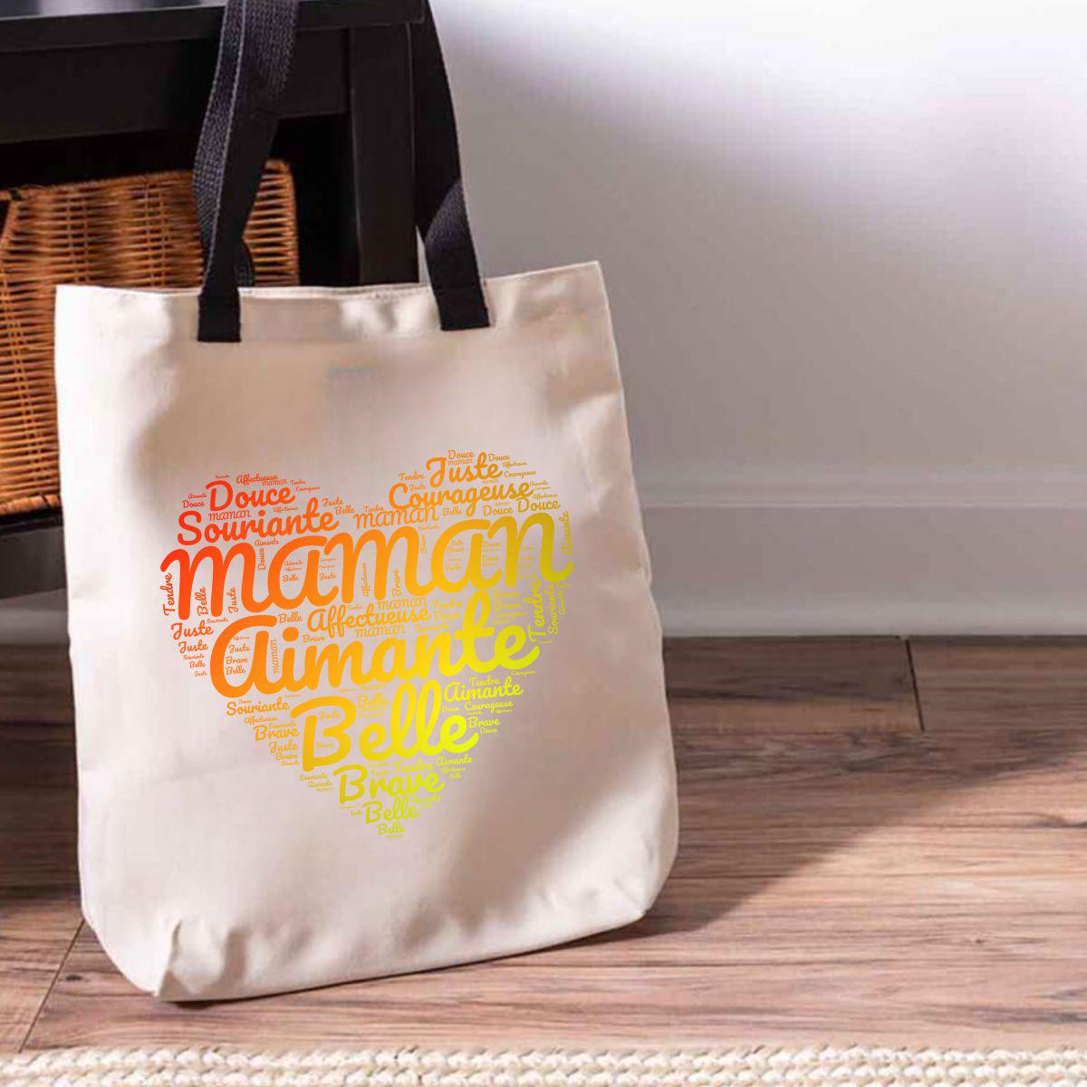 Canvas bag | Mom Heart with qualities