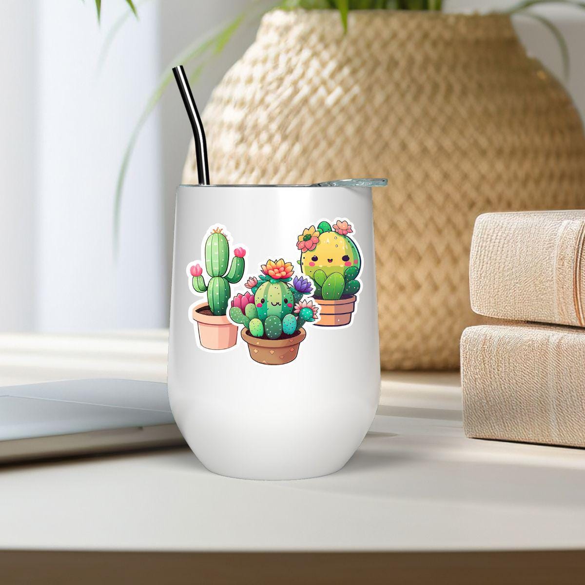12oz Insulated Wine Glass | Cactus