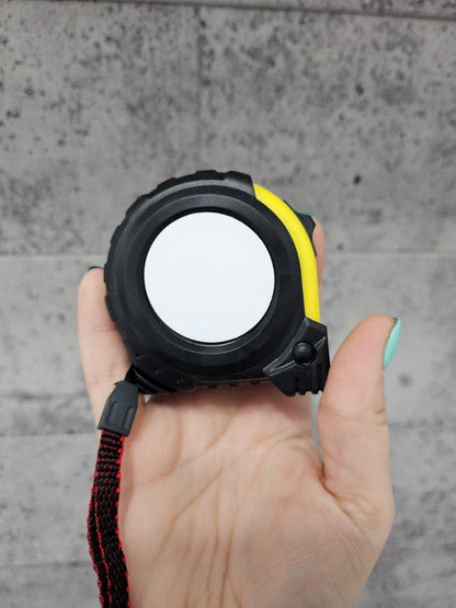 Ruban à Mesurer Personnalisable 16 pi (Boîtier Noir et Jaune) – Blank pour Sublimation