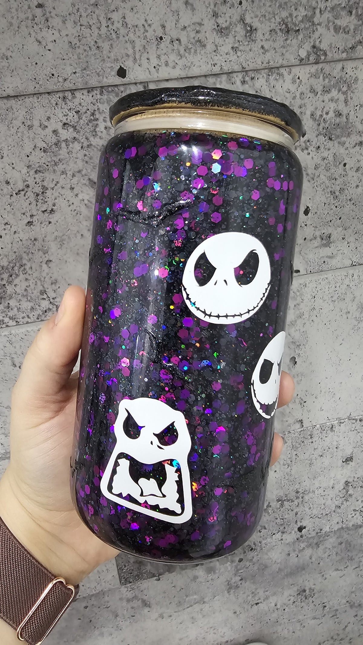Verre Can Glass Snow Globe 16 oz – Modèle Halloween & Esprits 👻🖤