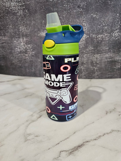 Bouteille / Tumbler enfant 12 oz avec couvercle Flip-Top à bouton-poussoir vierge (6 couleurs au choix) – Sublimation, UV DTF & Vinyle