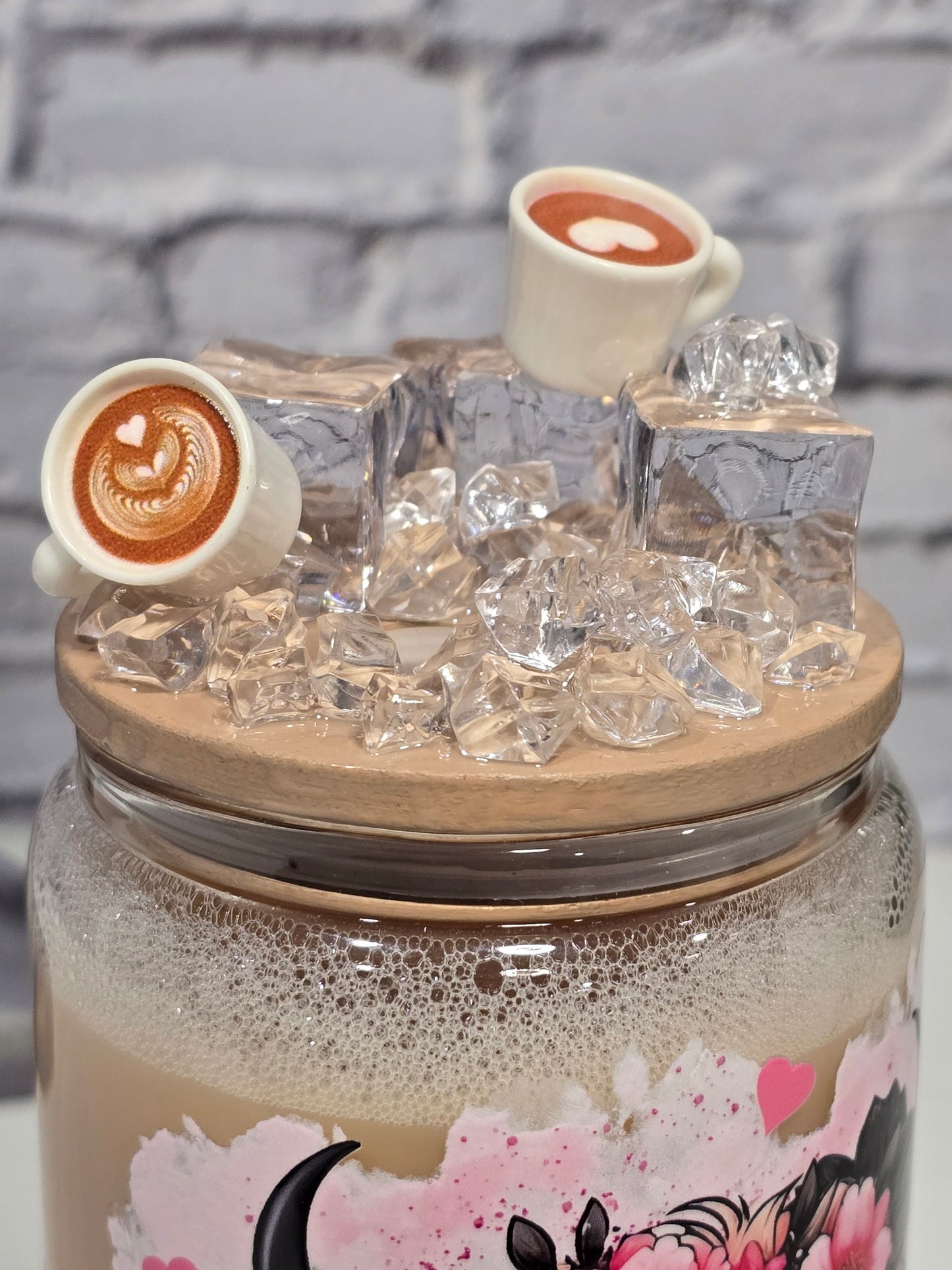 Can Glass 16 oz – Iced Coffee Addict | Effet café glacé réaliste & déco mini mugs