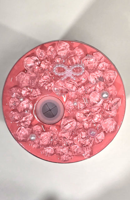 Can Glass 16 oz – Coquette Garden🌸🎀| Snowglobe paillettes