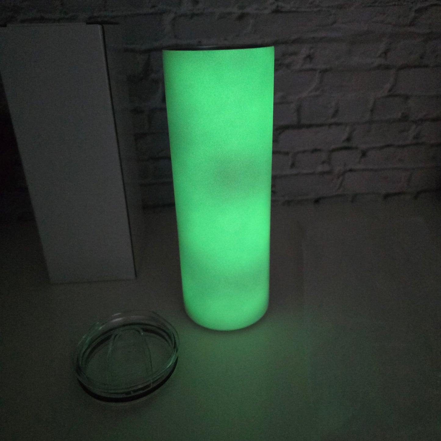 Tumbler droit 20 oz phosphorescent (Glow in the dark Vert) vierge – Sublimation, UV DTF & Vinyle