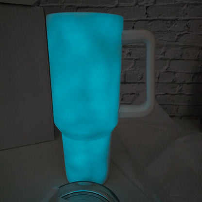 Gobelet / Tumbler 40 oz avec poignée Phosphorescent (Glow in the dark - Bleu) vierge – Sublimation, UV DTF & Vinyle