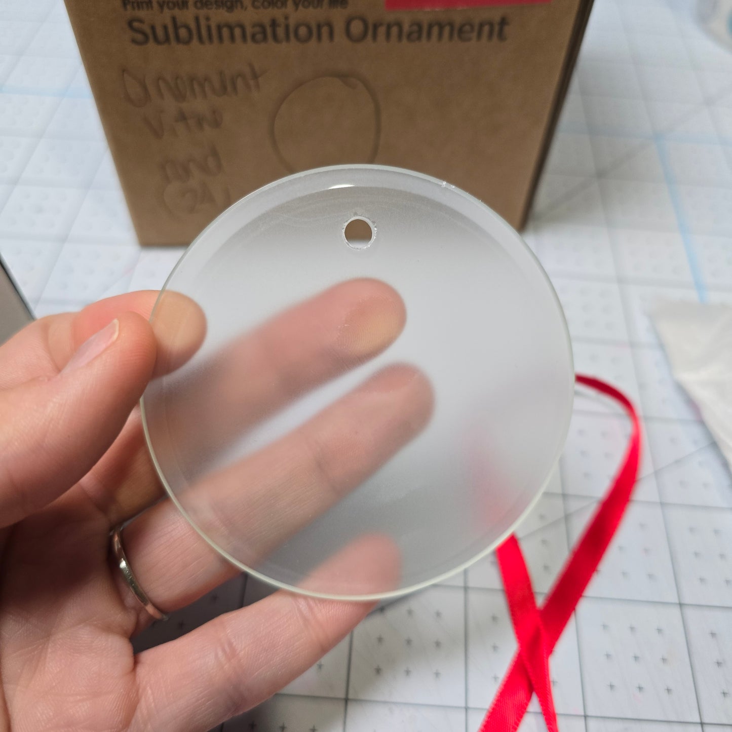 Ornements de Noël Vierge pour Sublimation (Céramique & Verre) - 3x3 po