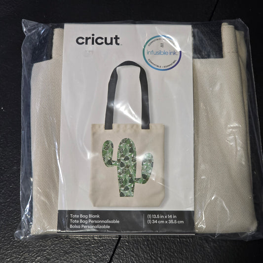 Sac Tote Bag Vierge Cricut 34 cm x 35,5 cm (13,5" x 14") - Compatible Sublimation & Infusible Ink