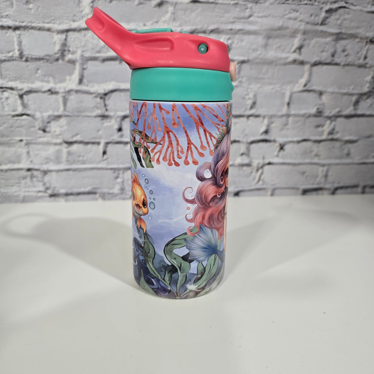Tumbler Flip-Top 12 oz pour Enfant – Sirène Magique 🧜‍♀️