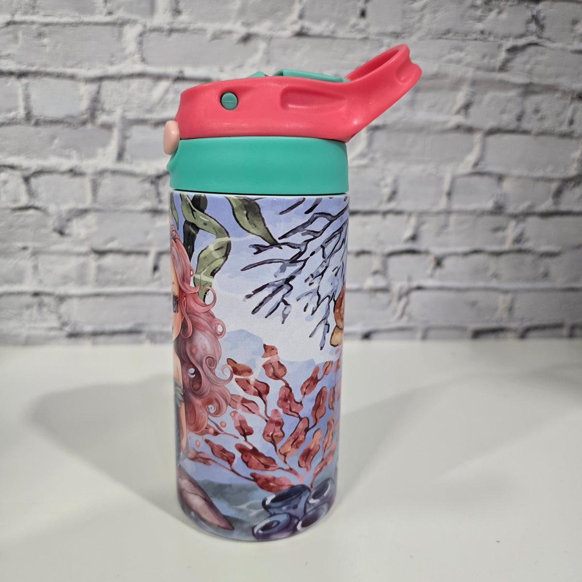 Tumbler Flip-Top 12 oz pour Enfant – Sirène Magique 🧜‍♀️
