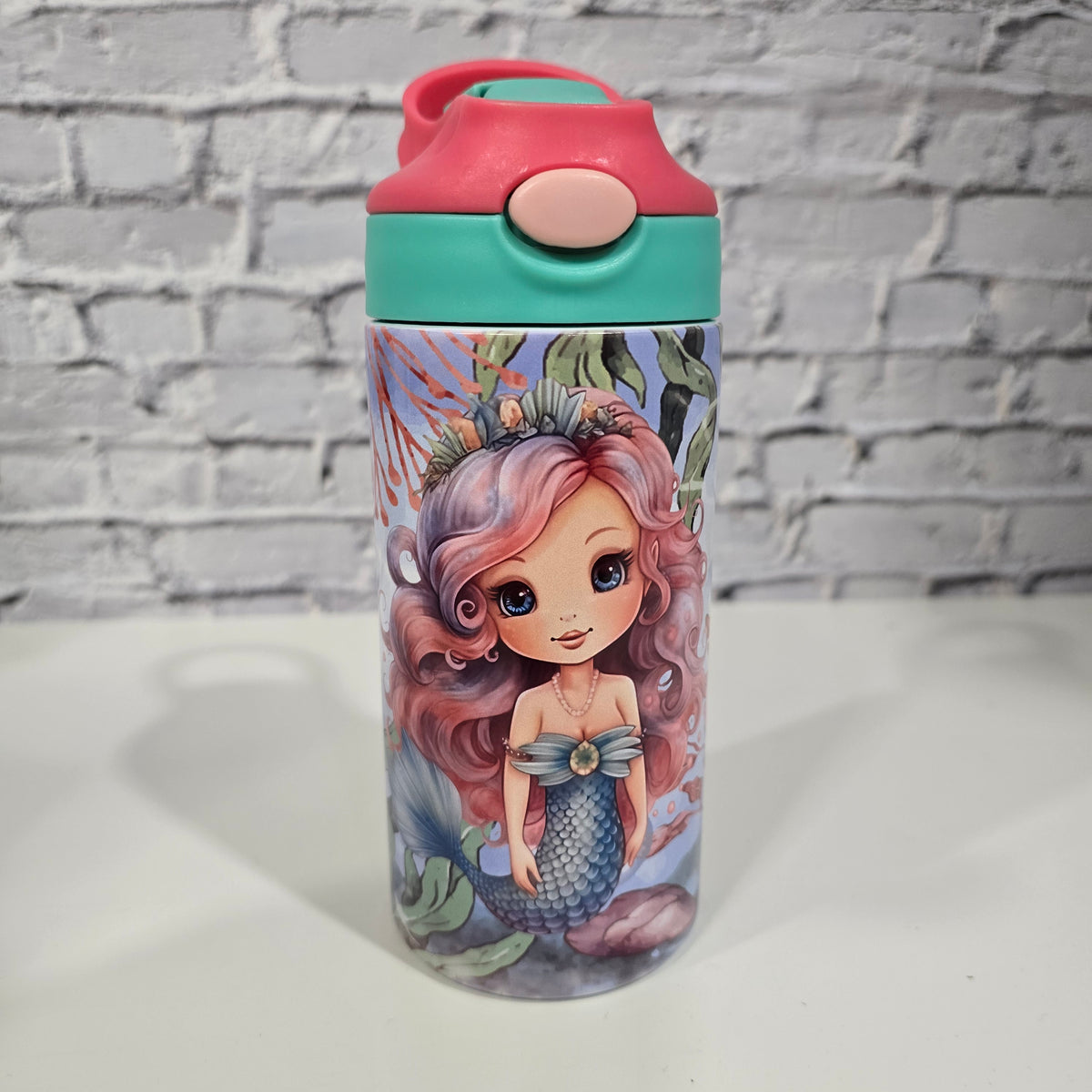 Tumbler Flip-Top 12 oz pour Enfant – Sirène Magique 🧜‍♀️