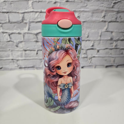 Tumbler Flip-Top 12 oz pour Enfant – Sirène Magique 🧜‍♀️