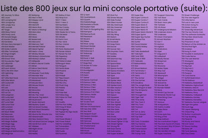 Mini Console Rétro Portable – 800 Jeux Intégrés 🎮✨