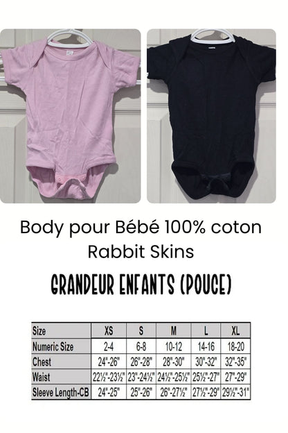 Cache-Couche / Body pour Bébé 100% Coton (Idéal DTF & Vinyle) – NB à 24 mois 🍼👶